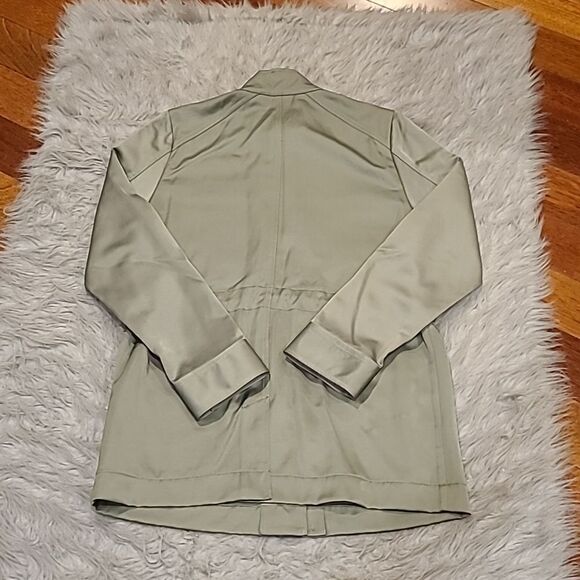 Chicos womens light sage green rayon sinched waist jacket size small - Picture 8 of 9
